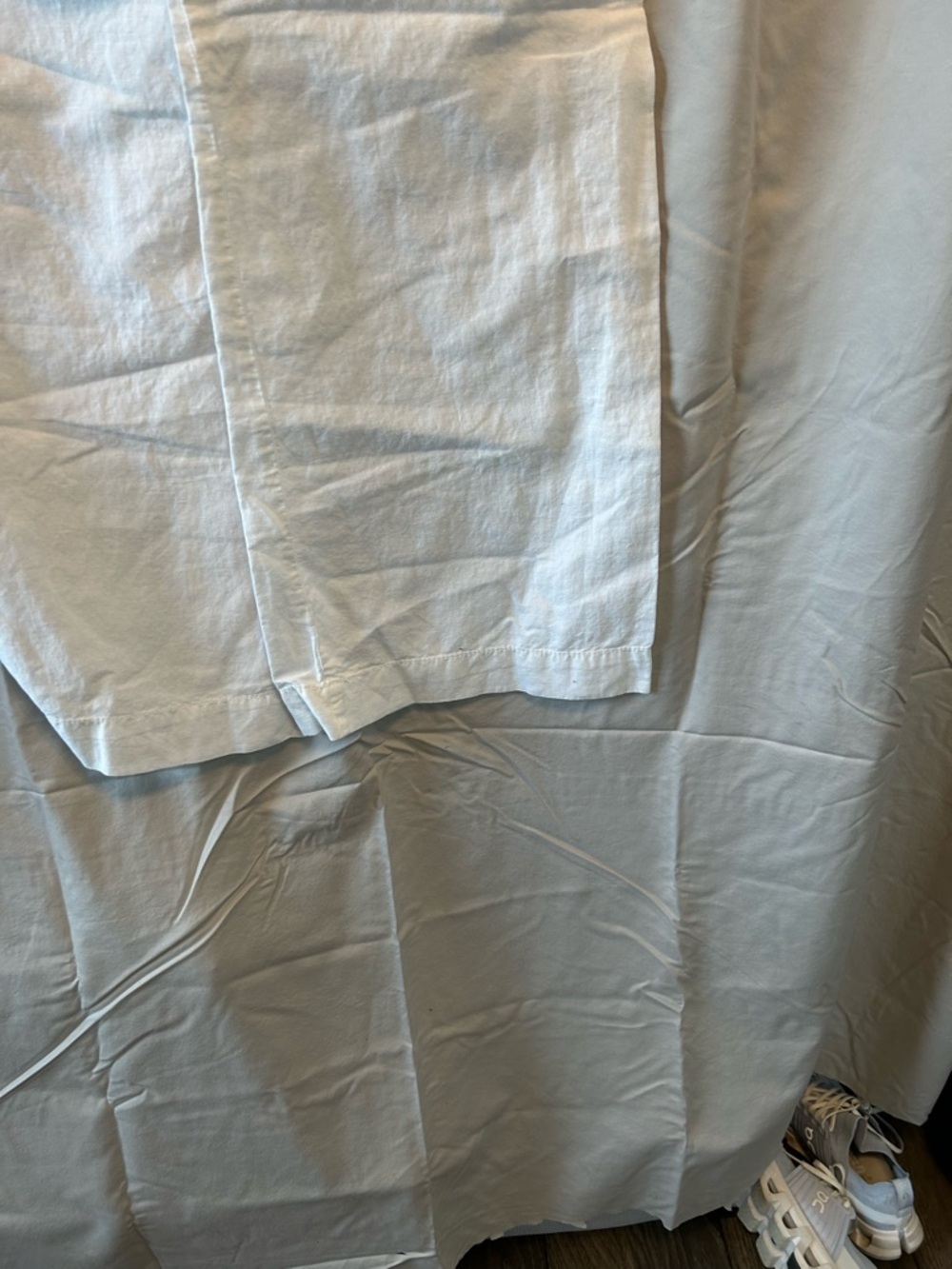 Willi Smith White Drawstring Wide-Leg Linen Pant - Picture 4 of 6